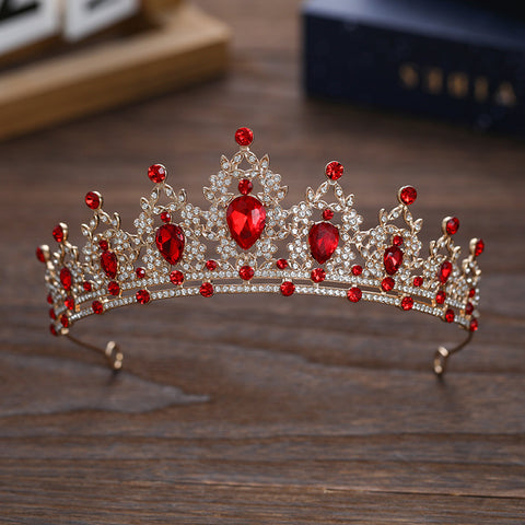 Rhinestone Dark Crown Halloween Dress-up Baroque Accessories