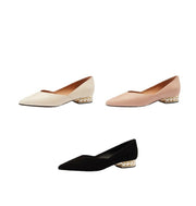 Women’s Pearl Low-Heel Pointed Flats