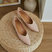 Women’s Pearl Low-Heel Pointed Flats