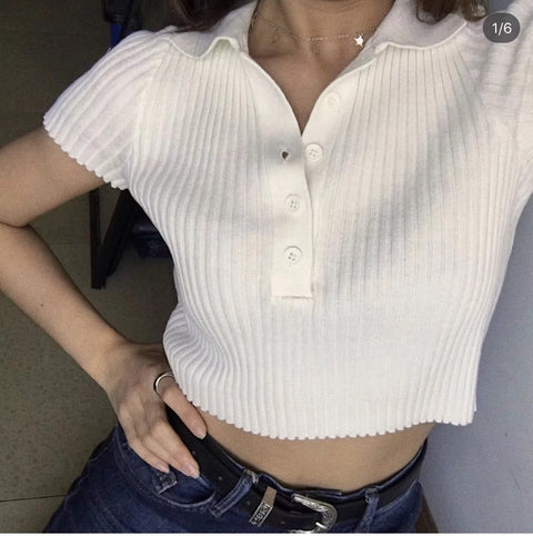 Knitted Thread Lapel Short