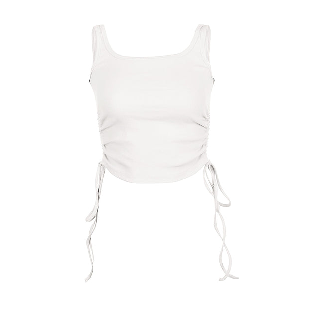 New Drawstring Thread Wrap Top