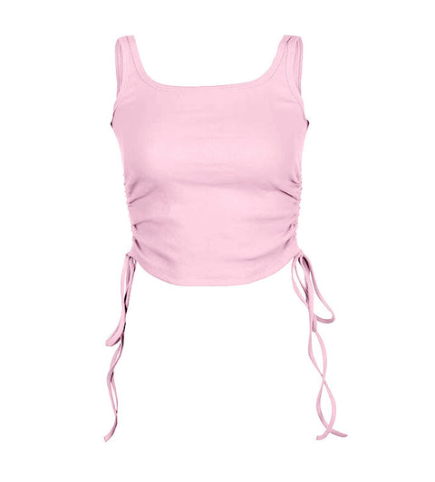 New Drawstring Thread Wrap Top