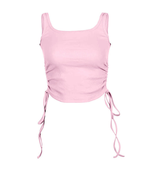 New Drawstring Thread Wrap Top