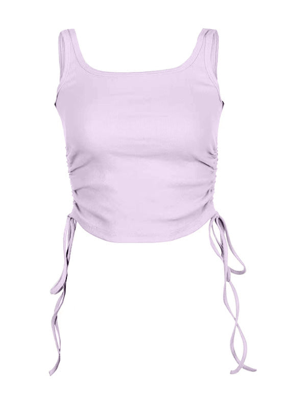 New Drawstring Thread Wrap Top