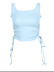 New Drawstring Thread Wrap Top