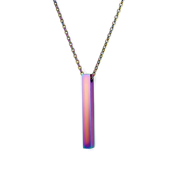 Fashion Simple Pendant Necklace for Men Women Stainless Steel Geometric Interlocking Chain Choker Male Jewelry Accessories Gifts