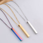 Fashion Simple Pendant Necklace for Men Women Stainless Steel Geometric Interlocking Chain Choker Male Jewelry Accessories Gifts