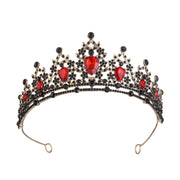 Rhinestone Dark Crown Halloween Dress-up Baroque Accessories