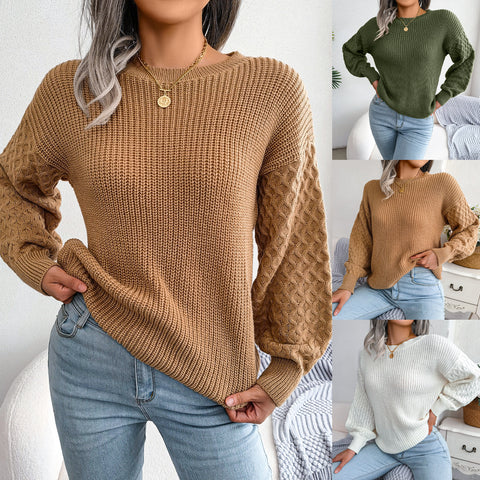 Women’s Autumn Winter Lantern Sleeve Sweater