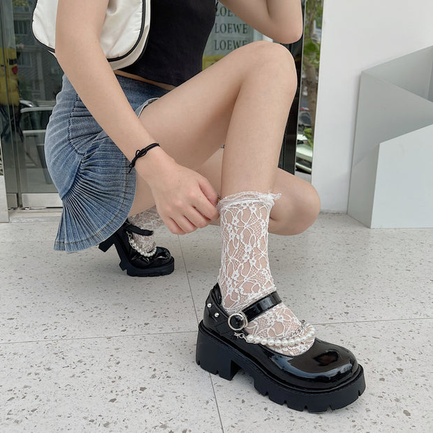 Thick Soled Mary Jane Shoes For Women