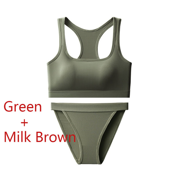 Vest Hot Girl Ice Silk Thread INS Thread Underwear Sports Suit