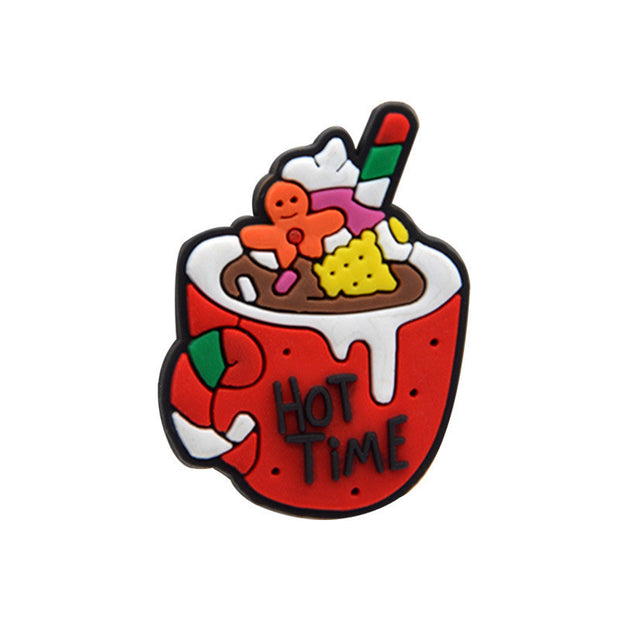 New Christmas Series Hole Shoe Flower Accessories