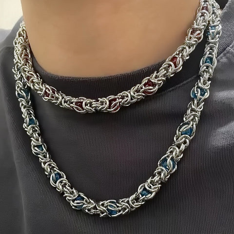 Sapphire Splice Necklace Men