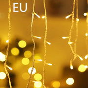 8 Pattern Curtain Lights Starry Waterfall Christmas Lantern Festival Outdoor Garden Light String