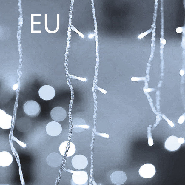 8 Pattern Curtain Lights Starry Waterfall Christmas Lantern Festival Outdoor Garden Light String