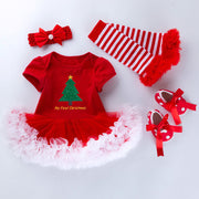Christmas Baby Gown 4-Piece Set