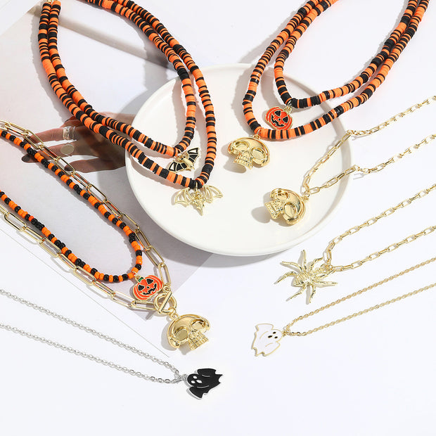 Halloween Pendant Necklace Set