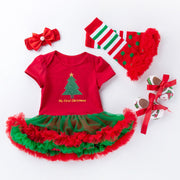 Christmas Baby Gown 4-Piece Set