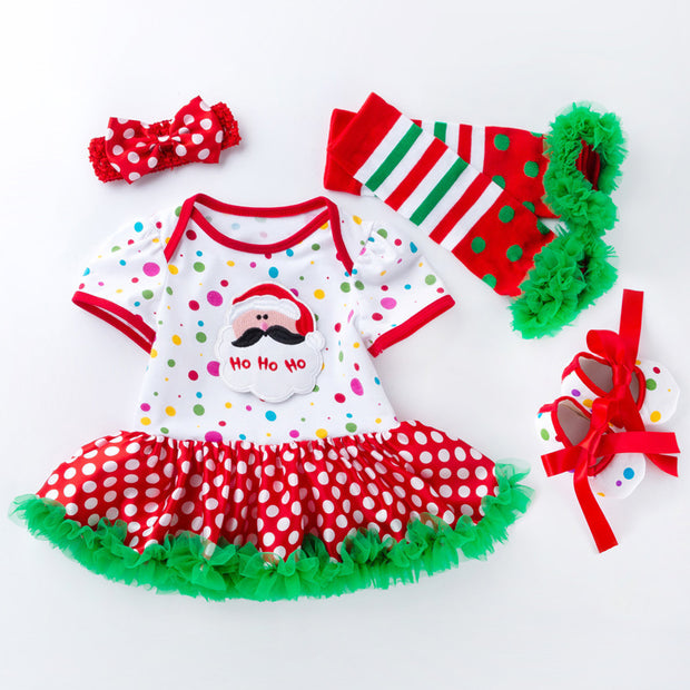 Christmas Baby Gown 4-Piece Set