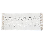 Fringed cotton thread mat