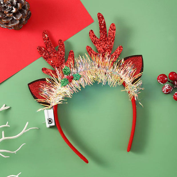 Christmas Headband Luminous Crutch Headband Christmas Tree Hair Accessories