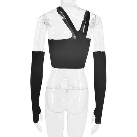 Women’s Irregular Split Sleeve Slim T-Shirt