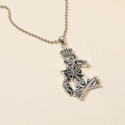 Halloween Accessories Horror Funny Skull Necklace