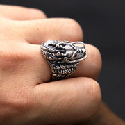 Three-Dimensional Silver Faucet Ring