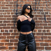 Women’s Irregular Split Sleeve Slim T-Shirt