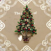 Christmas Tree Alloy Brooch