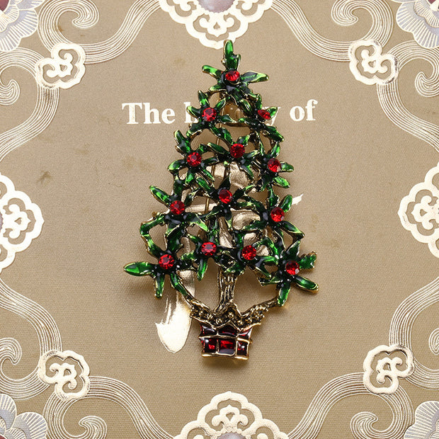 Christmas Tree Alloy Brooch