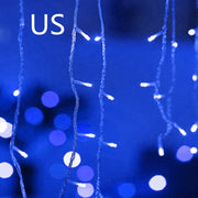8 Pattern Curtain Lights Starry Waterfall Christmas Lantern Festival Outdoor Garden Light String