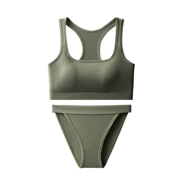 Vest Hot Girl Ice Silk Thread INS Thread Underwear Sports Suit